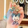 Colorful Acrylic Electroplated Cartoon Doll Keychain Pendant for Bags and Car Keys