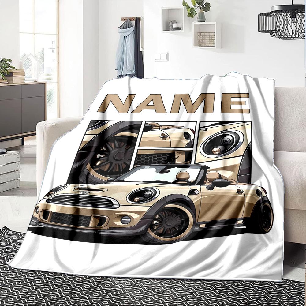 Custom Name Racing Theme Printed Blanket - Perfect for Couch, Bed, Travel & Outdoor Use | Machine Washable, Cozy & Durable.