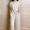 2026 Summer Fashionable Slimming Top & Wide Leg Pants Two-Piece Suit