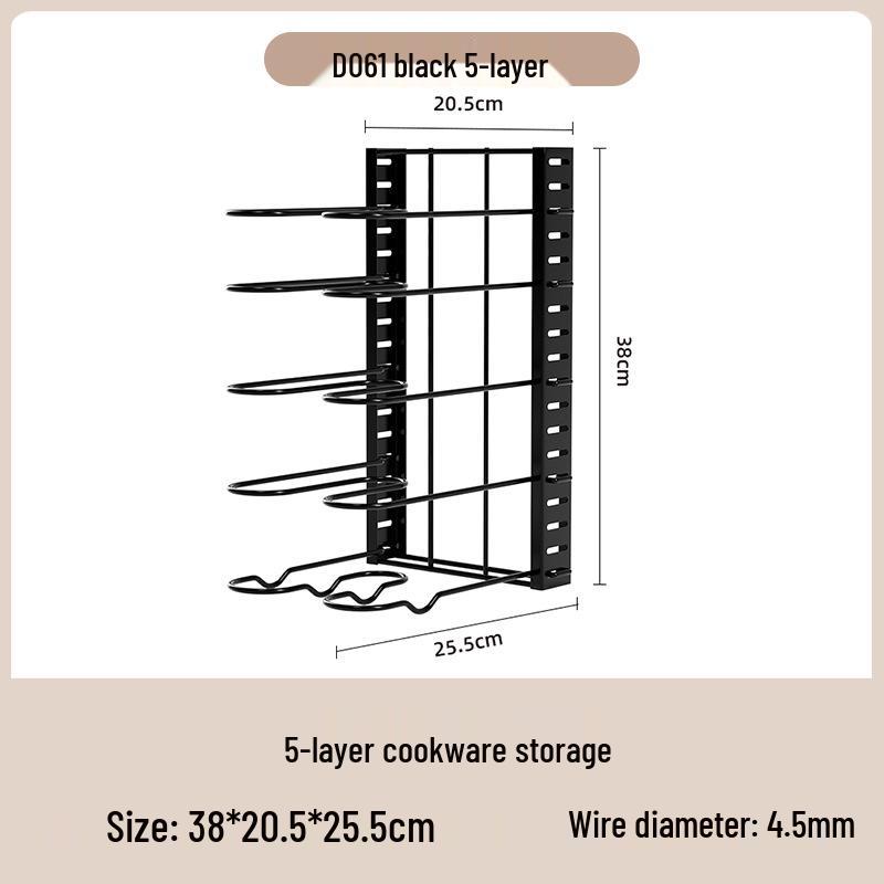 Punch-Free Double-Sided Kitchen Rack: Multi-functional Adjustable Layered Shelf for Cookware & Countertop