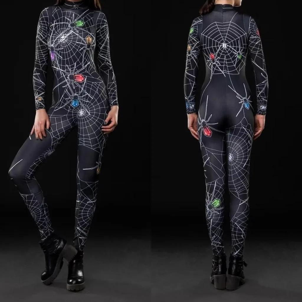 3D Digital Printing Stage Performance Costumes Adults Halloween Events Carnival Theme Party Cosplay Outfit Pretend Game Jumpsuit