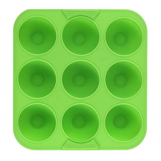 9-hulls silikonkakeform Matkvalitets firkantet bakeform for kaker, iskrem, gelé Slipplett Høy temperaturbestandig DIY bakeverktøy