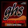 ghs Phosphor Bronze Acoustic Guitar S325 Strings, Light, 12-54,