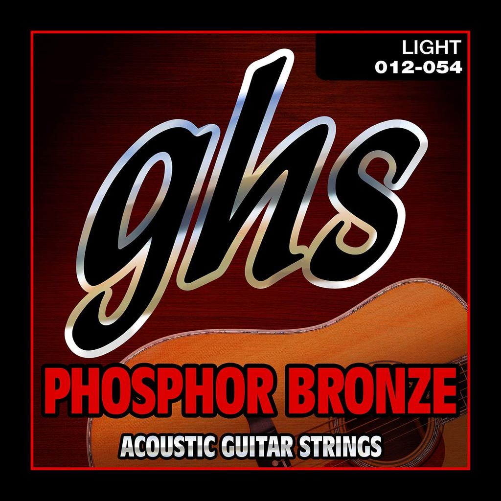 ghs Phosphor Bronze Acoustic Guitar S325 Strings, Light, 12-54,