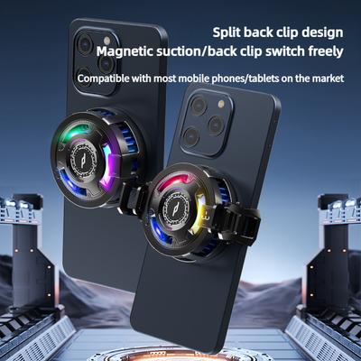 Magnetic Mobile Phone Cooler Semiconductor Cooling Digital Display E-sports Live Streaming Cooling Tablet Back Clip Cooler