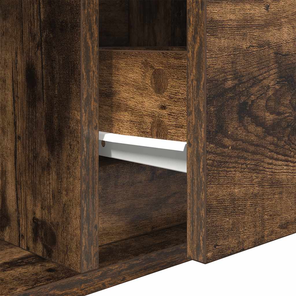 TV Cabinet Smoked Oak 60x31x25.5 cm Engineered Wood