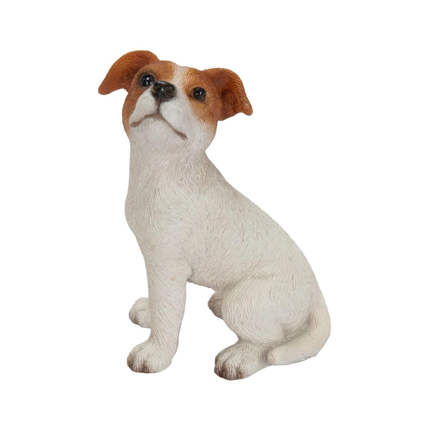 

Убия Джек Рассел терьер, смотрящий влево, 4x3x5,8 см, кукла, фигурка, украшение, животное, садовое украшение, собака H23152