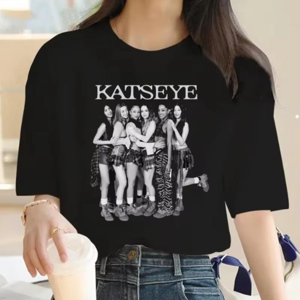 KATSEYE T Shirt Fashion Printed T-shirts Summer Hot Sale Graphic T Shirt Loose Comfort Clothing Unisex Men Women Cotton Tops Tee