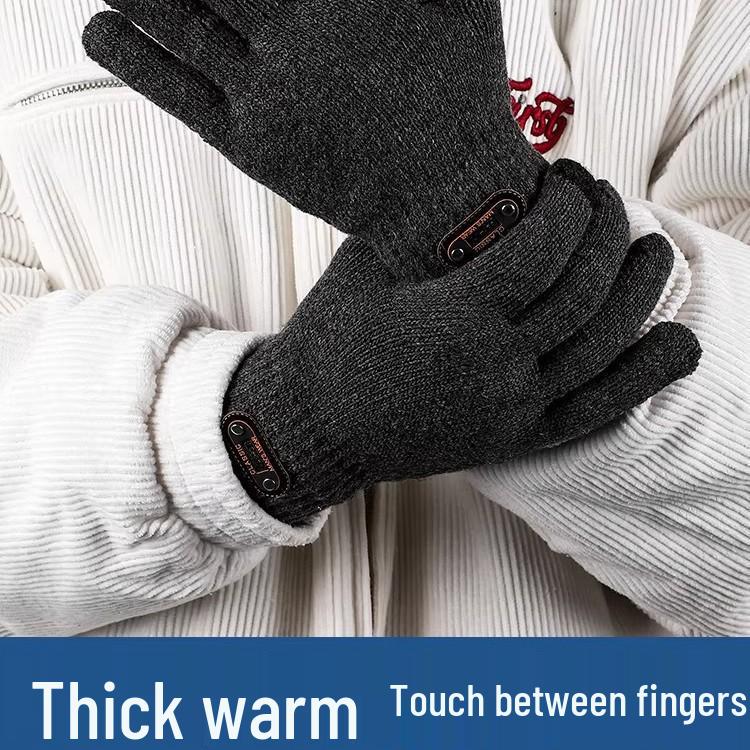 New Arrival: Fleece-Lined Touchscreen Cotton Gloves - Warm & Thick for Cold Weather Riding