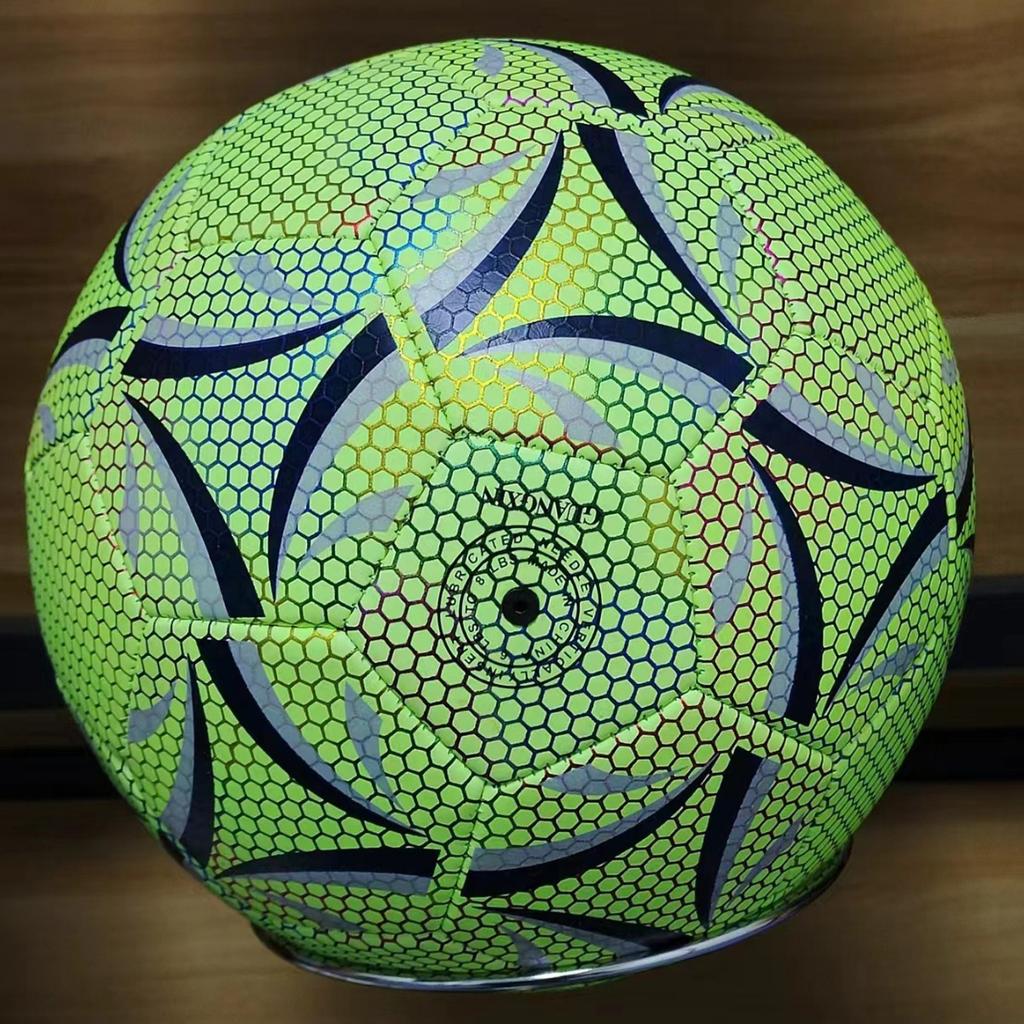 New Machine-Sewn No. 5 Football Explosion-Proof And Wear-Resistant Pu Adult Student Youth Game Training Fluorescent Luminous Football