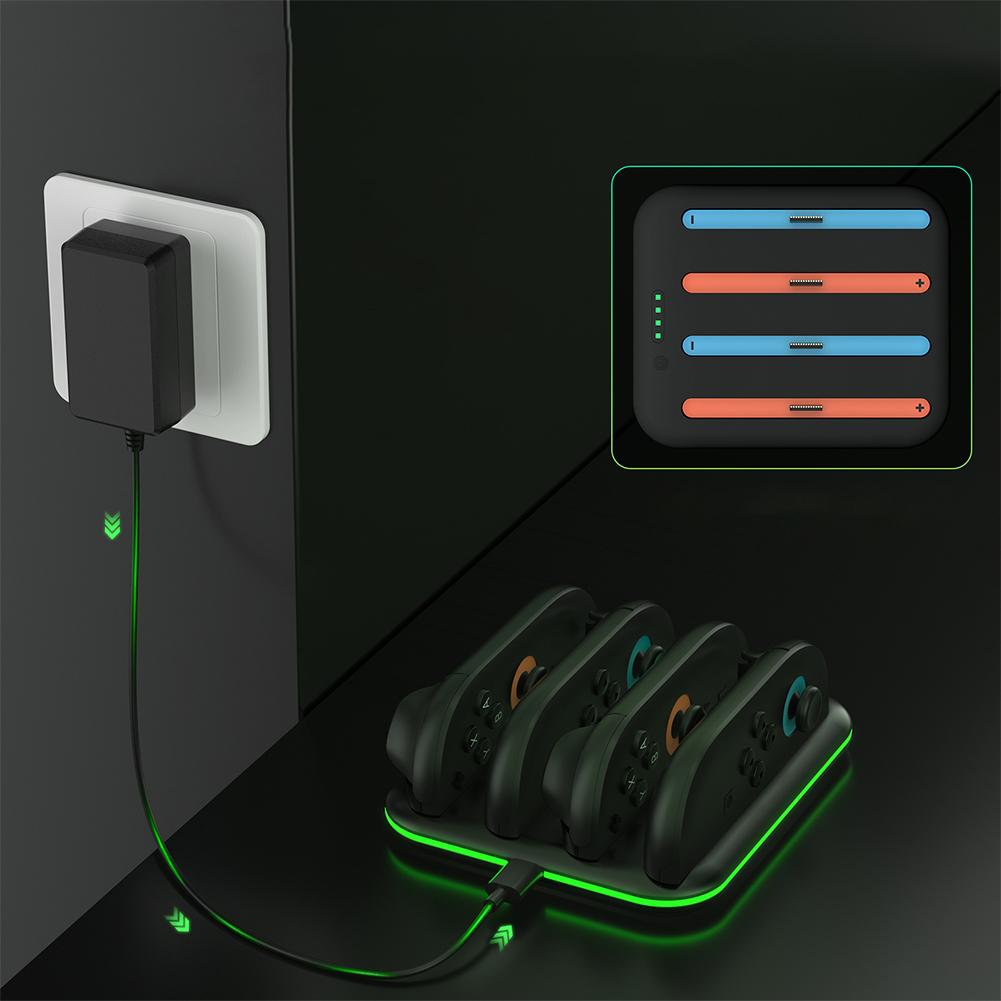 Charger Dock for Nintendo for Switch 2 for Joycon Controller with Charging Cord & LED Indicator Charger Stand Station Charger