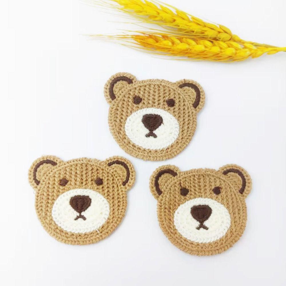 For Clothes Cute Bear Clothes Decoration Cartoon DIY Appliques Badge Patch Embroidery Stickers