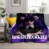 Mittwoch Gothic Decke Flanelldecke für Bett, Sofa, Camping, Wandern, Picknick Zubehör, Geschenk für Familie Fan Geschenke