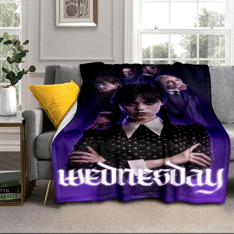 Mittwoch Gothic Decke Flanelldecke für Bett, Sofa, Camping, Wandern, Picknick Zubehör, Geschenk für Familie Fan Geschenke