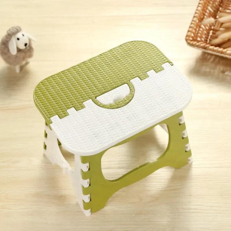 Plastic Folding Small Stool Portable Thickened Household Space-saving Outdoor Fishing Bench Mazar Chair Lightweight Shrinkage