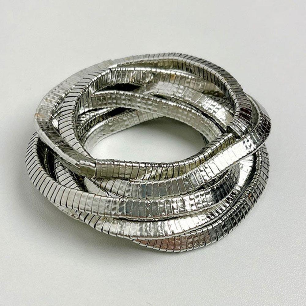 Bracelet jonc flexible couleur or alliage multicouche nouveau bracelet pliable accessoires de bijoux