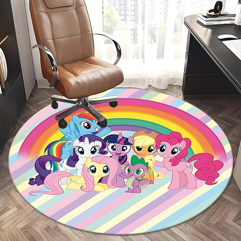 My Little Pony Chair Mat Round Carpet - Rainbow Decor for Home Office Living Room Bedroom Gift0244b