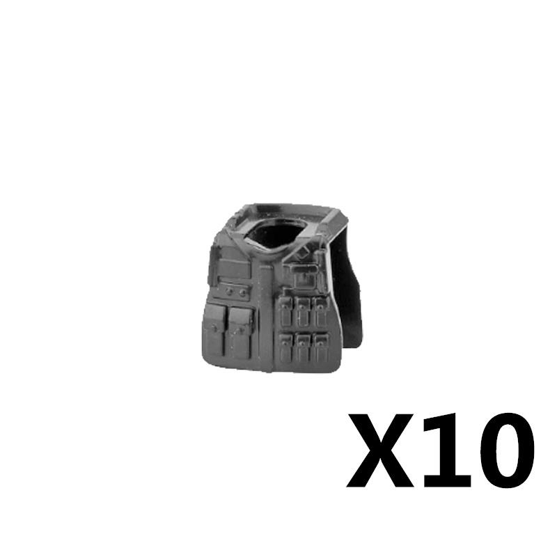 MOC Militärfigur Zubehör Bausteine Alpha SWAT Helm Weste Rucksack Knieschoner Nachtsichtgeräte Steine Spielzeug K017