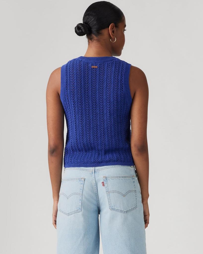 Levi's Knit SUNRISE Ribbed Linen Tank Top Women's 0012Z-0001 US L