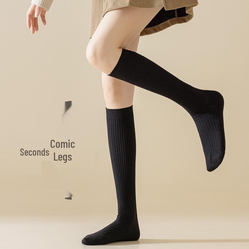 Women's Over-the-Knee Cotton Socks: Slimming, Micro-Pressure Design for Autumn/Winter—Perfect for Skirts