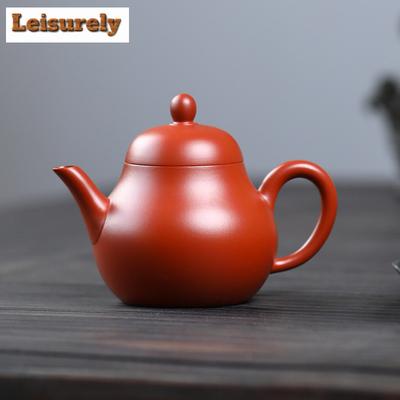 140 ml authentischer Yixing-Teekanne aus lila Ton, Dahongpao, birnenförmig, handgefertigt, Filter, Schönheitskessel, Tradition, Puer-Set, Trinkgeschirr, Geschenk