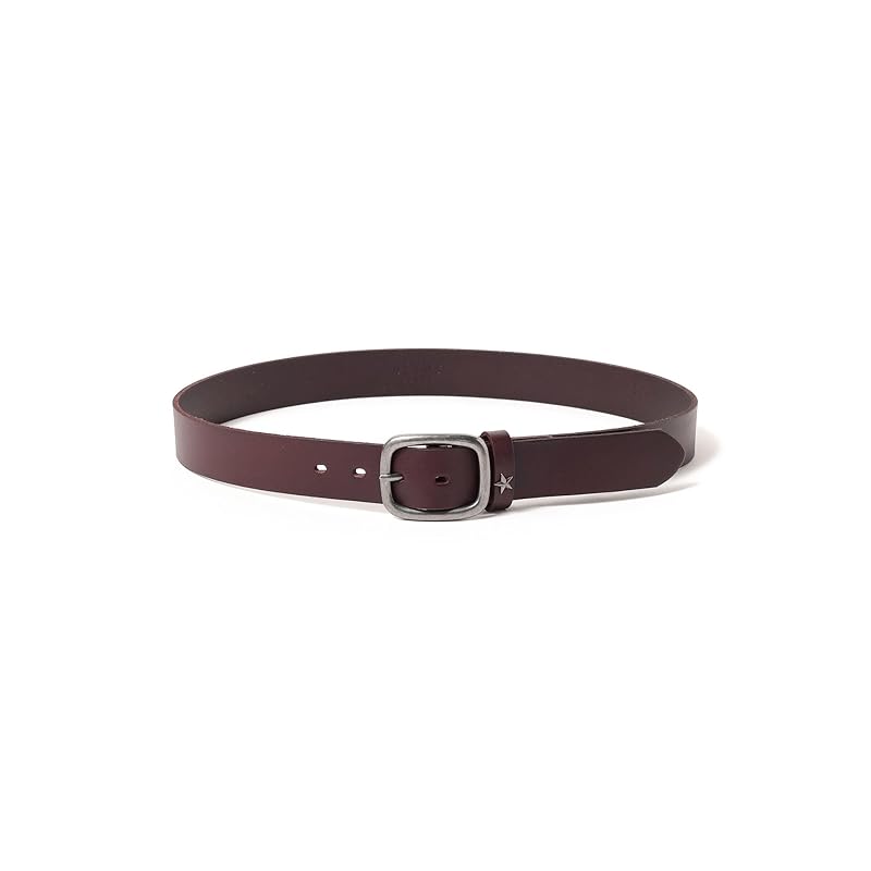 

[Beams Heart] leather belt star studs leather belt men s D.BROWN ONE SIZE