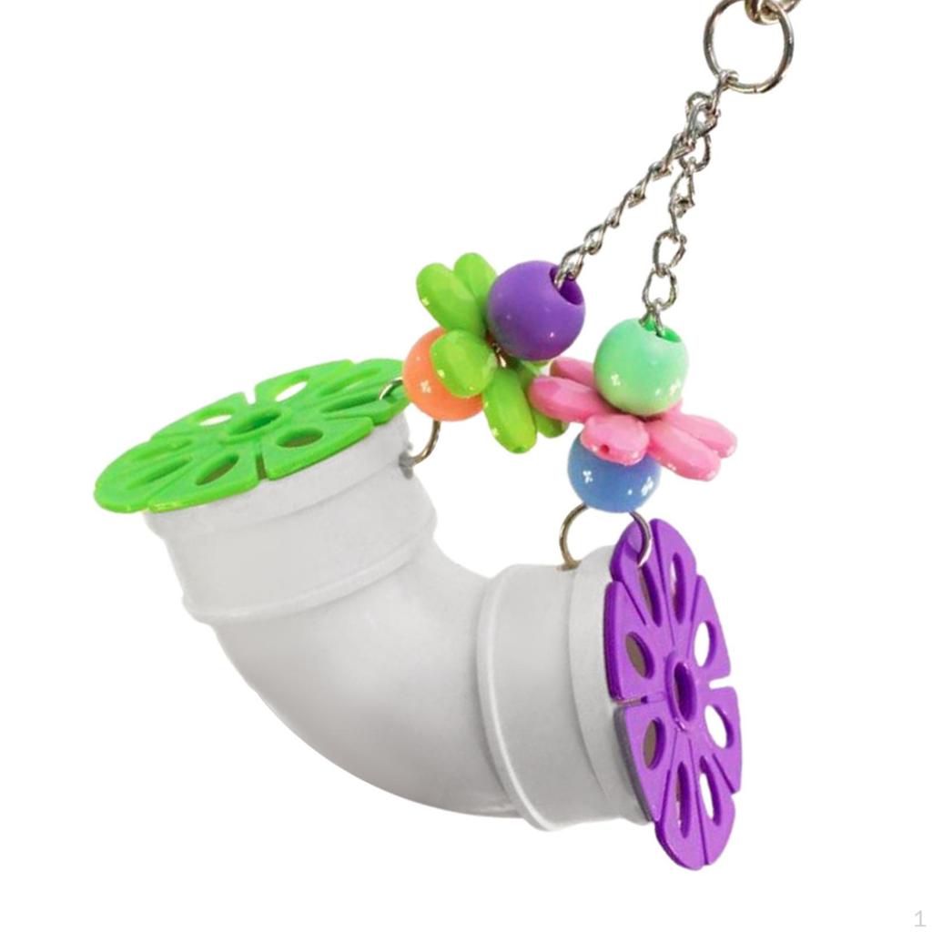 Pet Bird Toys Pipeline Cage Swing Chewing Toy Open and Colse Interactive Training