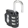 Ferrestock FSKCAN327BK 3místný digitální kombinační zámek na zavazadla, skříňky v tělocvičně, třmen 23 mm, vyrobený ze zinku a