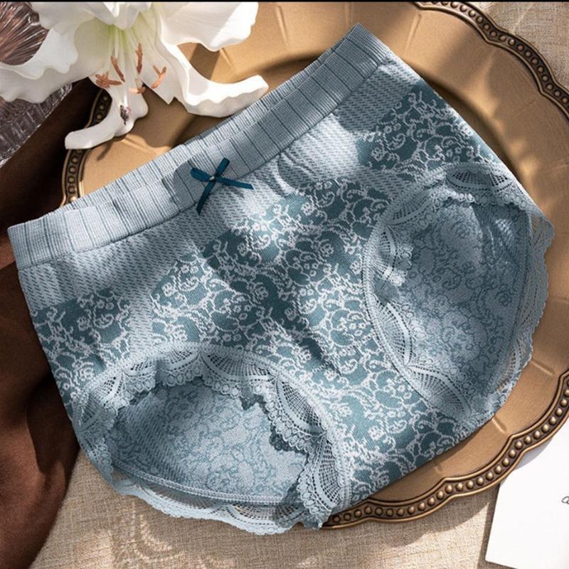 Damen Unterwäsche mit hohem Bund Slips Panty Dreieckshose Spitze Nahtlos Damenunterhosen