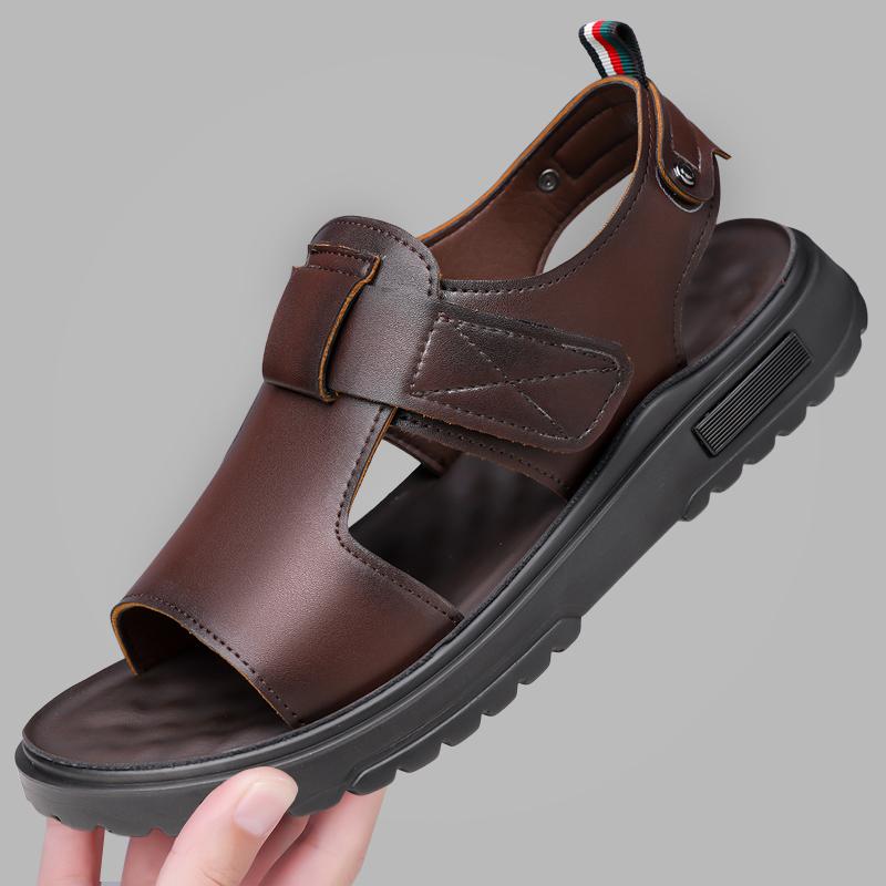 Fashion New Open-toe Mens Summer Flats Sandals Outdoor Breathable Casual Sandalias Non Slip Beach Shoes Quick Dry Male Wading Aqua Shoes