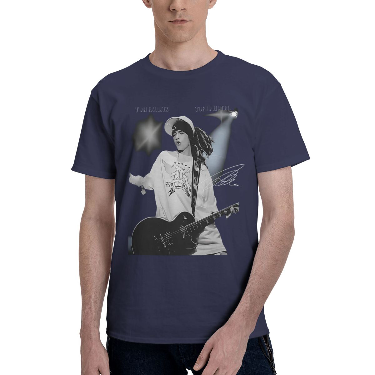 

Tom Kaulitz Tokio Hotel 100 Cotton Casual Breathable Confortable T Shirt High End Mens Clothing Graphic Tee 4XL