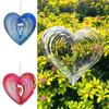1 pz. Girandola a vento con cuore pulsante in acciaio inossidabile, ABS, acchiappavento, amore, carillon di vento rotante