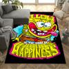 Yellow Spongebob Happiness Area Rug Design for Foyer Dining Room Study room Hallway Anti-slip Rug Decorate Offices