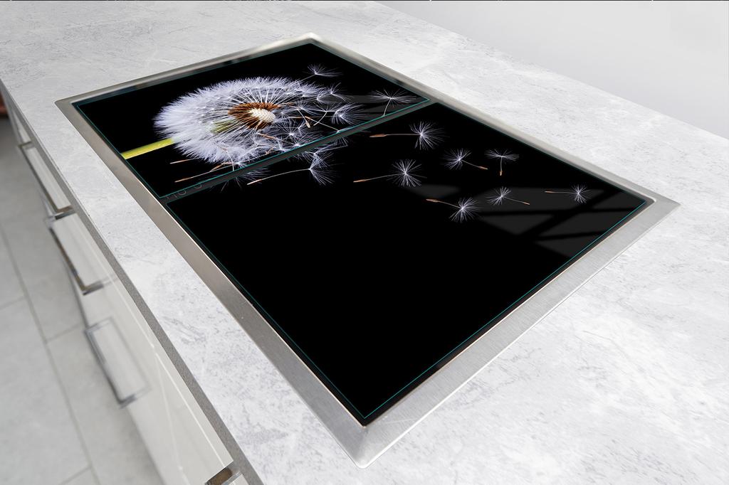 GLAS-KOCHFELD-SCHUTZPLATTE 90x52 BLUME