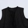 1116 Summer New European and American Women's Fashion Simple Bow Decoration Embroidered Sleeveless Shirt Top 7111111