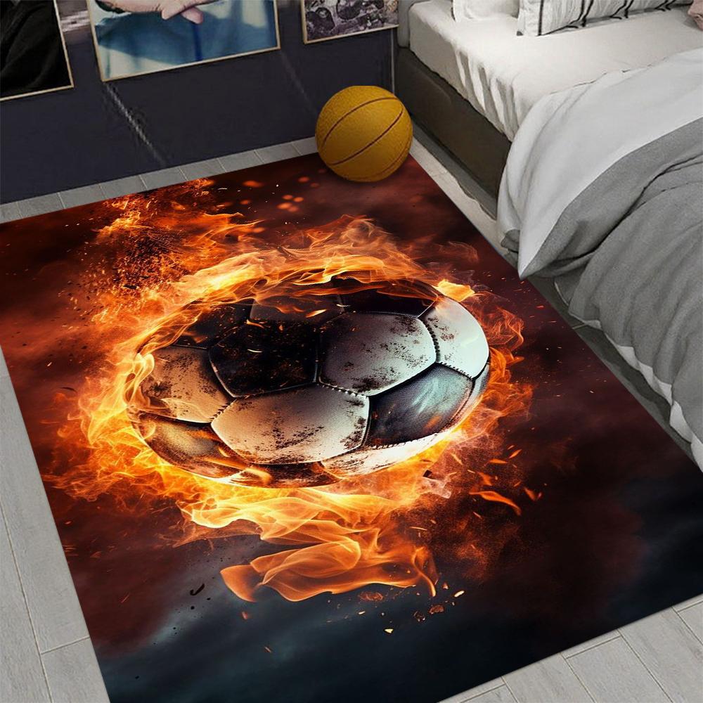 

Football Basketball Carpet Floor Mat Living Room Sofa Sports Room Bed Carpet Bedroom Decoration Trend 40x60cm16x24in