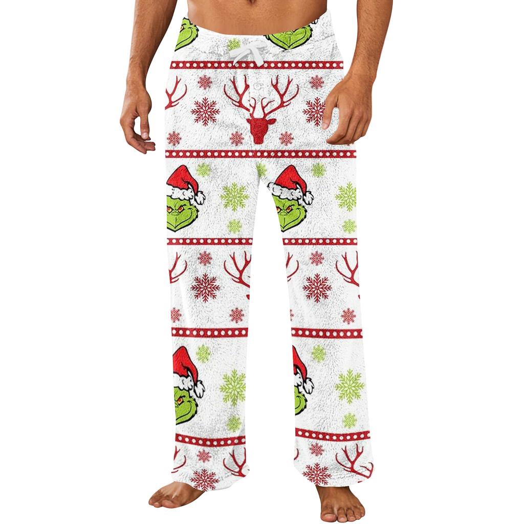 Men's Allover Printed Home Pants Sleeping Pajama Pants Long Pants Pajama Pants