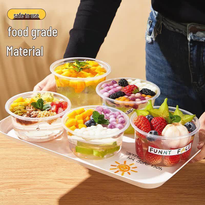 Yangge Disposable Round Dessert Containers with Lids