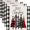 4Pcs Placemats & Coasters Set Christmas Santa Robin Snowman Reindeer Dinner Mats