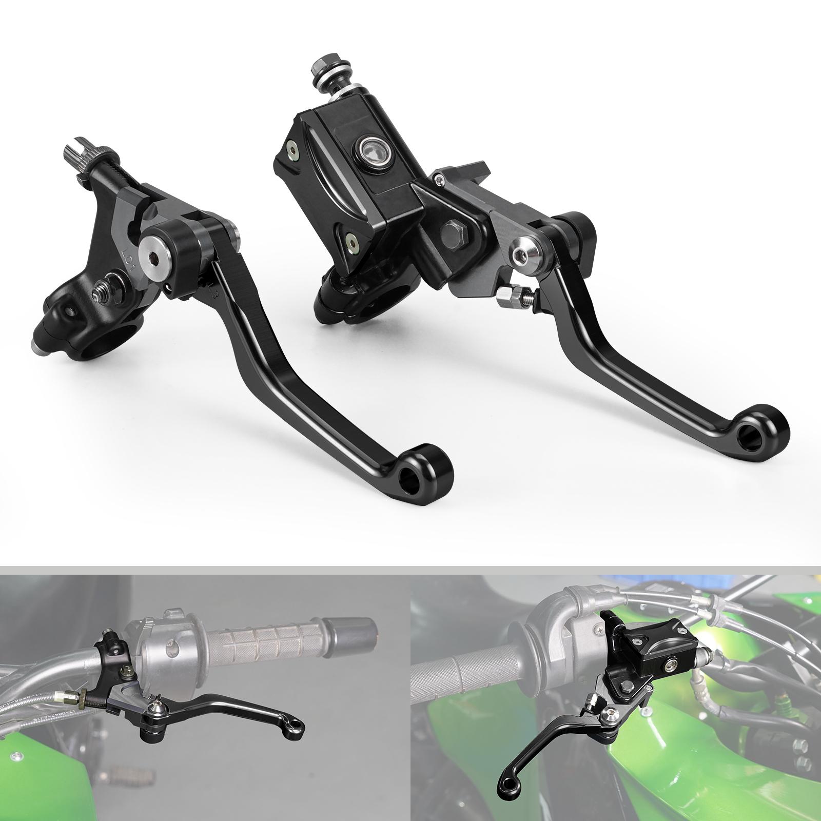 Для Kawasaki KX 65 KX 85 KX 125 KX 250 KX250F KX450F KLX 125 KLX 250 D-TRACKER KLX450R Гидравлический тормоз и рычаг тросового сцепления 7/8 чёрный