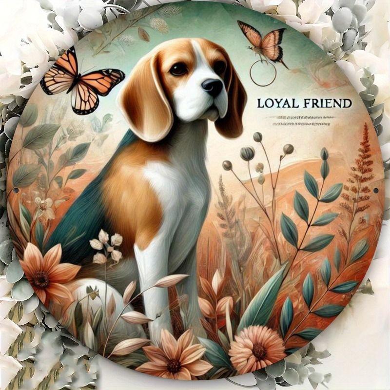 2D Flat Hanging Decorative Metal Sign Hand Painted Art