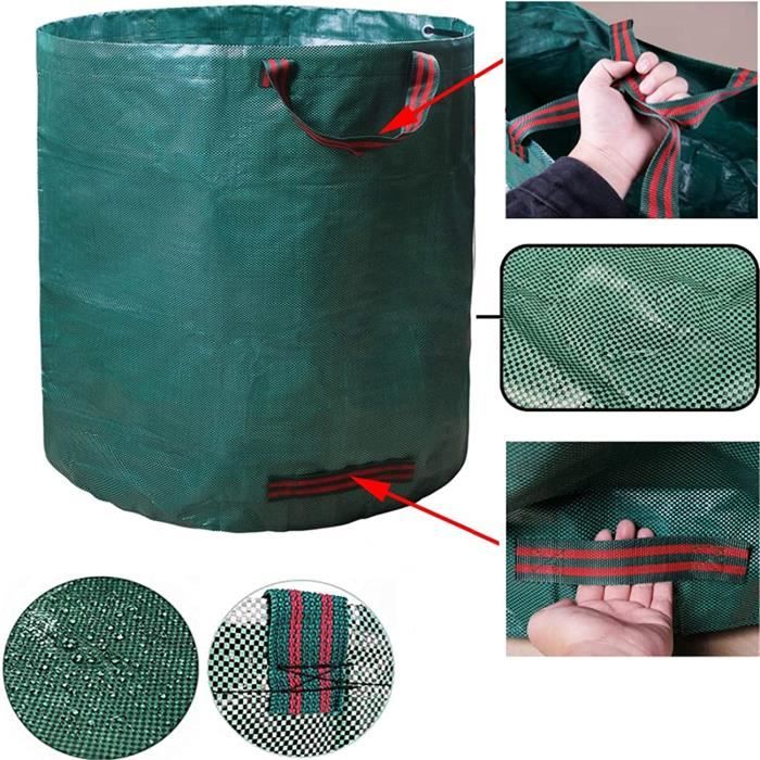 Sacs à déchets de jardin - SHAIYOU - Imperméables - Résistants à la déchirure - 60L à 500L