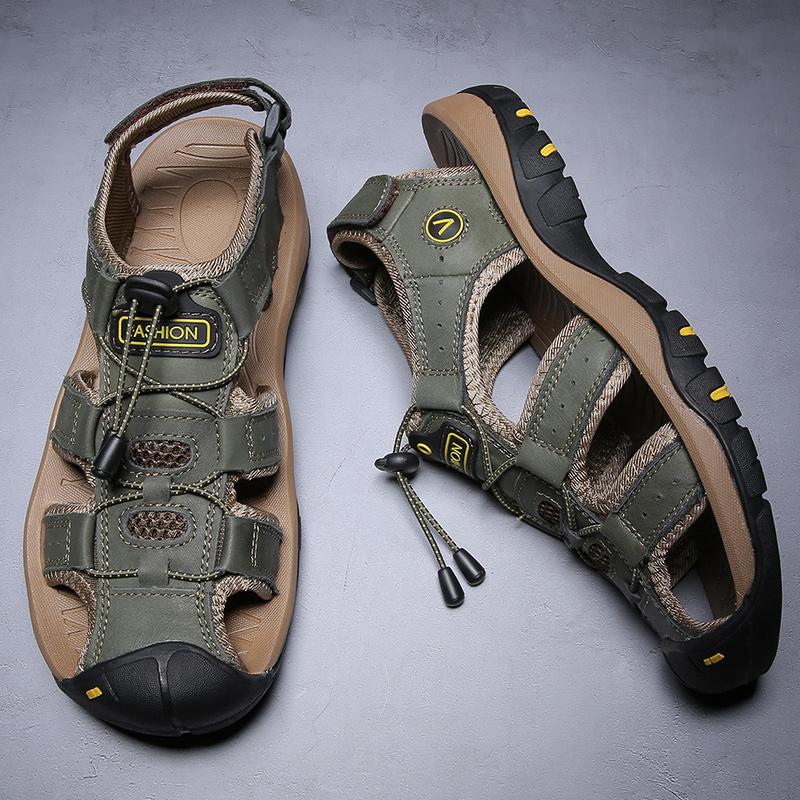 38-48 Große Herrensandalen mit rutschfester, verschleißfester, atmungsaktiver Outdoor-Freizeitmode