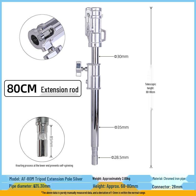 AOFUTU Tripod Extension Pole: 2-Section Center Column, Horizontal Arm Bracket, Light Stand Boom Extension