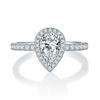 Jewelry Supplier Women Promise Pear Cut 925 Sterling Silver 1CT Moissanite Ring With Gra Certificate