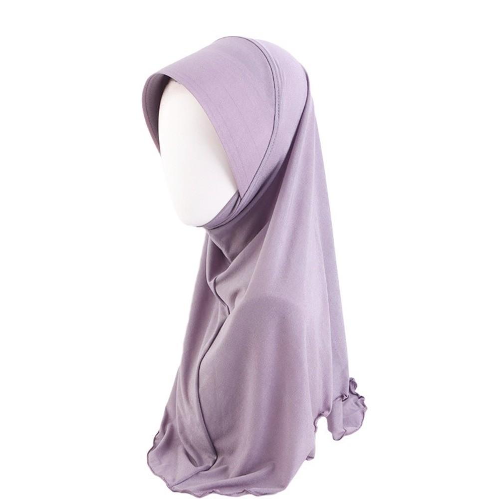 Chiffon Baotou Hat Double Layered Scarf Hat Instant Hijabs Headscarf Hat  Head Wrap