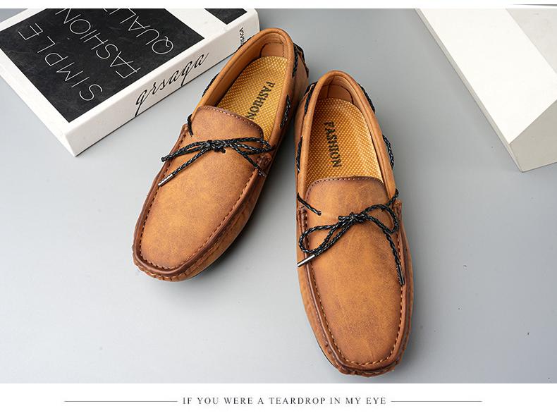 Men's Plus Velvet Warm Toads Shoes - Large Size, Four Seasons, Slip-On Driving