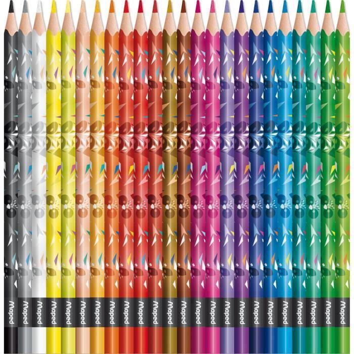 Crayons De Couleur - Maped - Mini Cute - 24 Crayons - Couleurs Vives - Mine Résistante