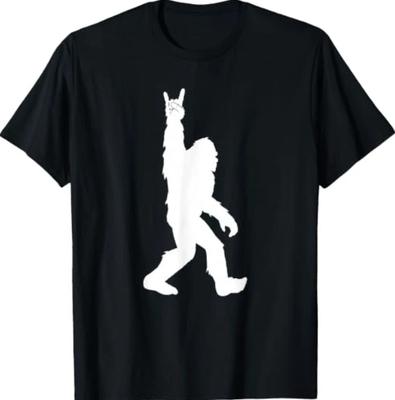 Funny Bigfoot Rock and Roll Tshirt for Sasquatch Believers T-Shirt