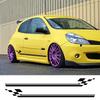 2PCS Racing Style Car Side Door Skirt Stickers For Renault Clio RS R.S. 18 4 5 2012-2025 Auto Tuning Vinyl Decals Accessories